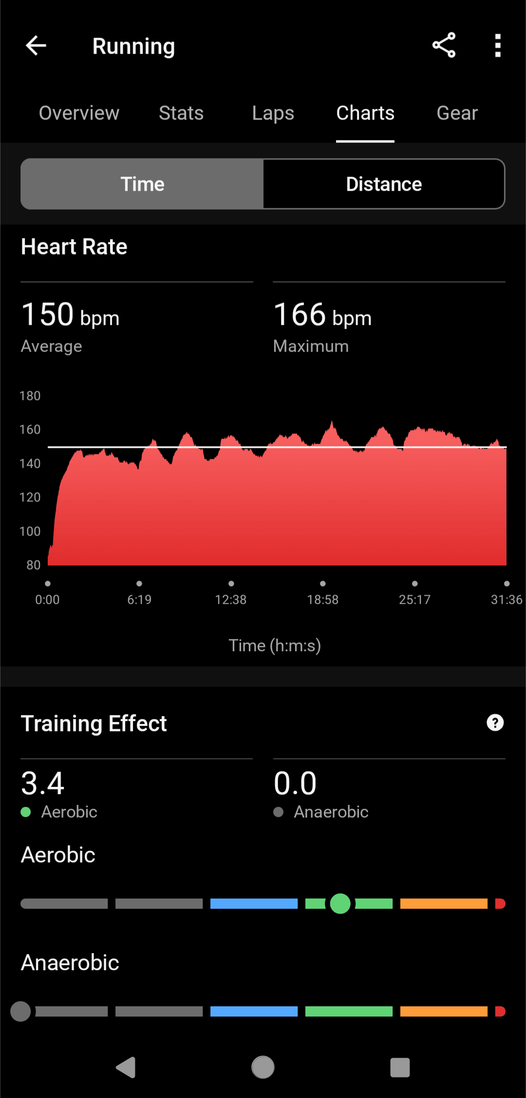 Garmin running screenshot